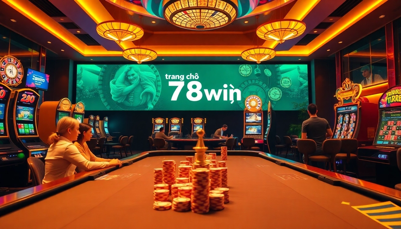 Experience thrilling gaming at trang chủ 78win with engaging tables and vibrant slot machines.