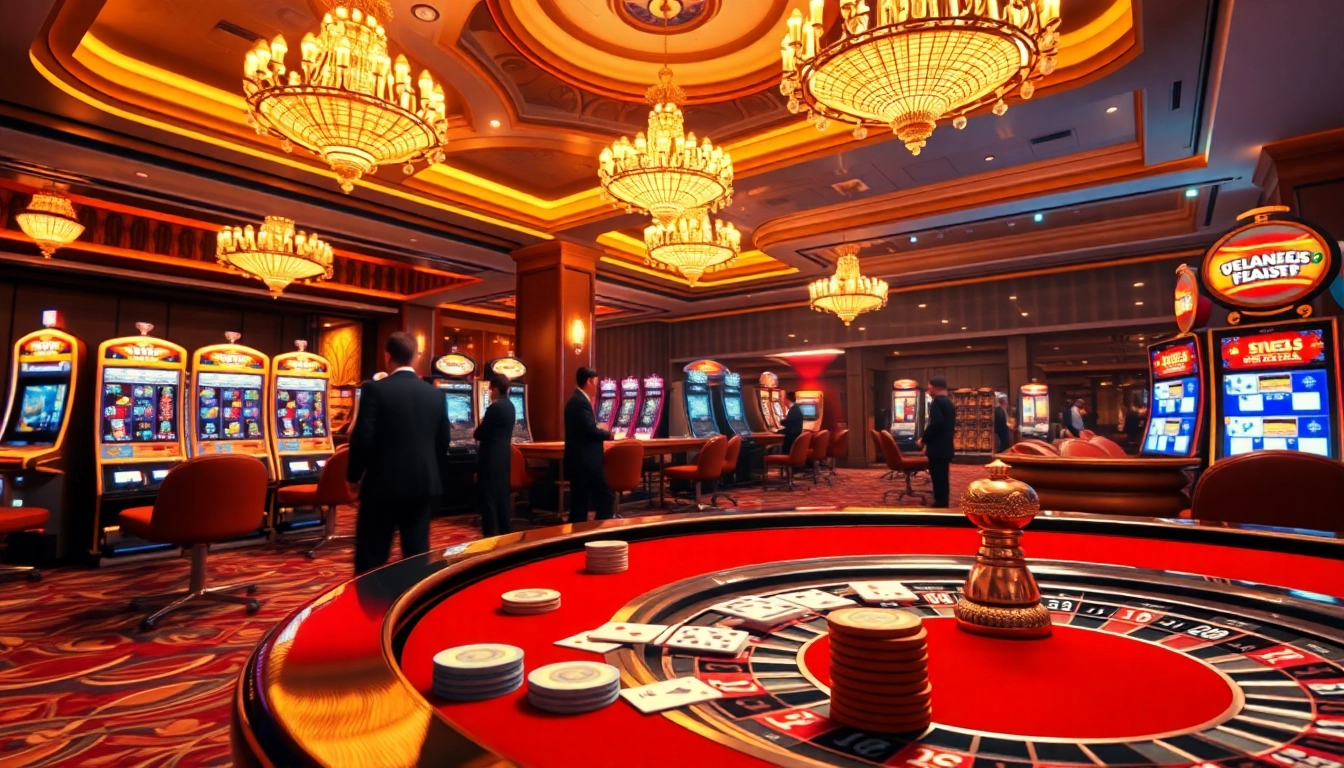 Experience the thrilling vibe of gambling at https://tylekeouytin.com/ with players at a vibrant poker table.